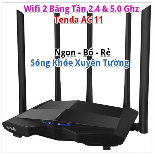 Bộ Phát Wifi Tenda AC11 AC 1200 Mp phiên bản nâng cấp của tenda ac10 Nhiều Râu, Sóng Khoẻ ( nhập khẩ