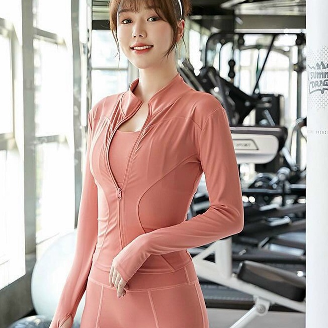 Ảnh thật ÁO KHOÁC TẬP GYM, YOGA, Áo chống nắng gym  co dãn cao cấp hàng QC