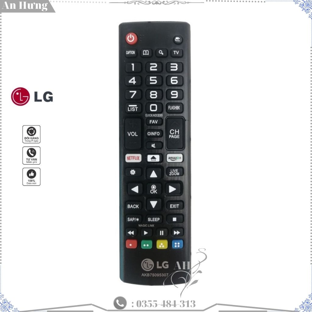 Remote Tivi LG, Nhỏ Gọn,Phím Mềm,Rõ,Sắc Nét,Pin AAA,Nhựa ABS, Tương Thích 100% Các Dòng Tivi LCD, Plasma, LED đời cũ.