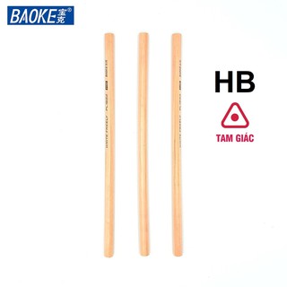 Bút chì hb tam giác không sơn baoke | pl1682