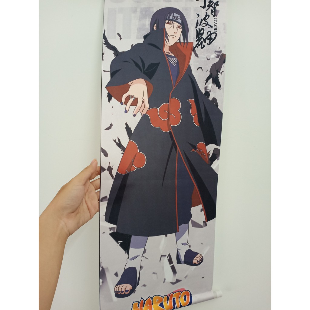 Poster vải lụa tranh lụa treo tường hình Anime Manga - Naruto Size 30x70cm