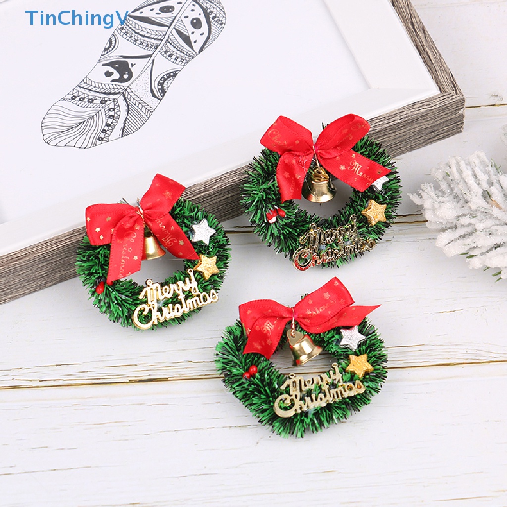 [TinChingV] 1 Vòng Hoa Giáng Sinh 1: 12 1: 6 Trang Trí Nhà Búp Bê