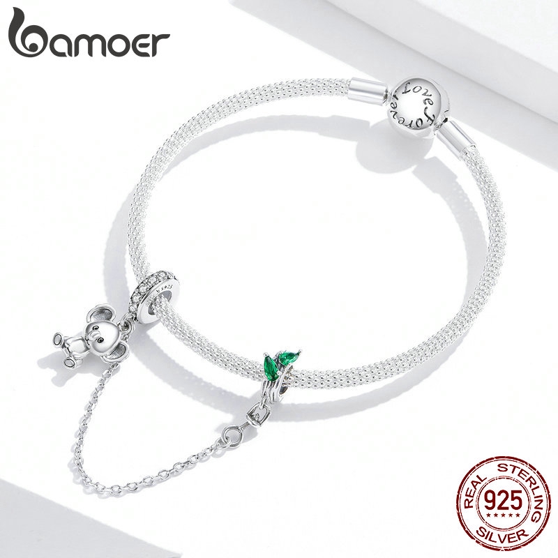 Hạt charm Bamoer có dây xích độc đáo SCC1523