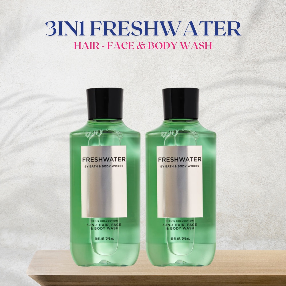 3in1 Sữa Tắm Gội Toàn Thân Bath & Body Works Freshwater Hair, Face & Body Wash Cho Nam 295ml