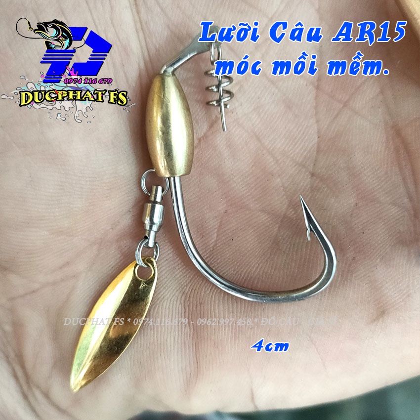 Lưỡi Câu Cá Lóc Cao Cấp AR15 ,Lưỡi Câu Cá Lóc, Câu Lure Cá Lóc, Chẽm.