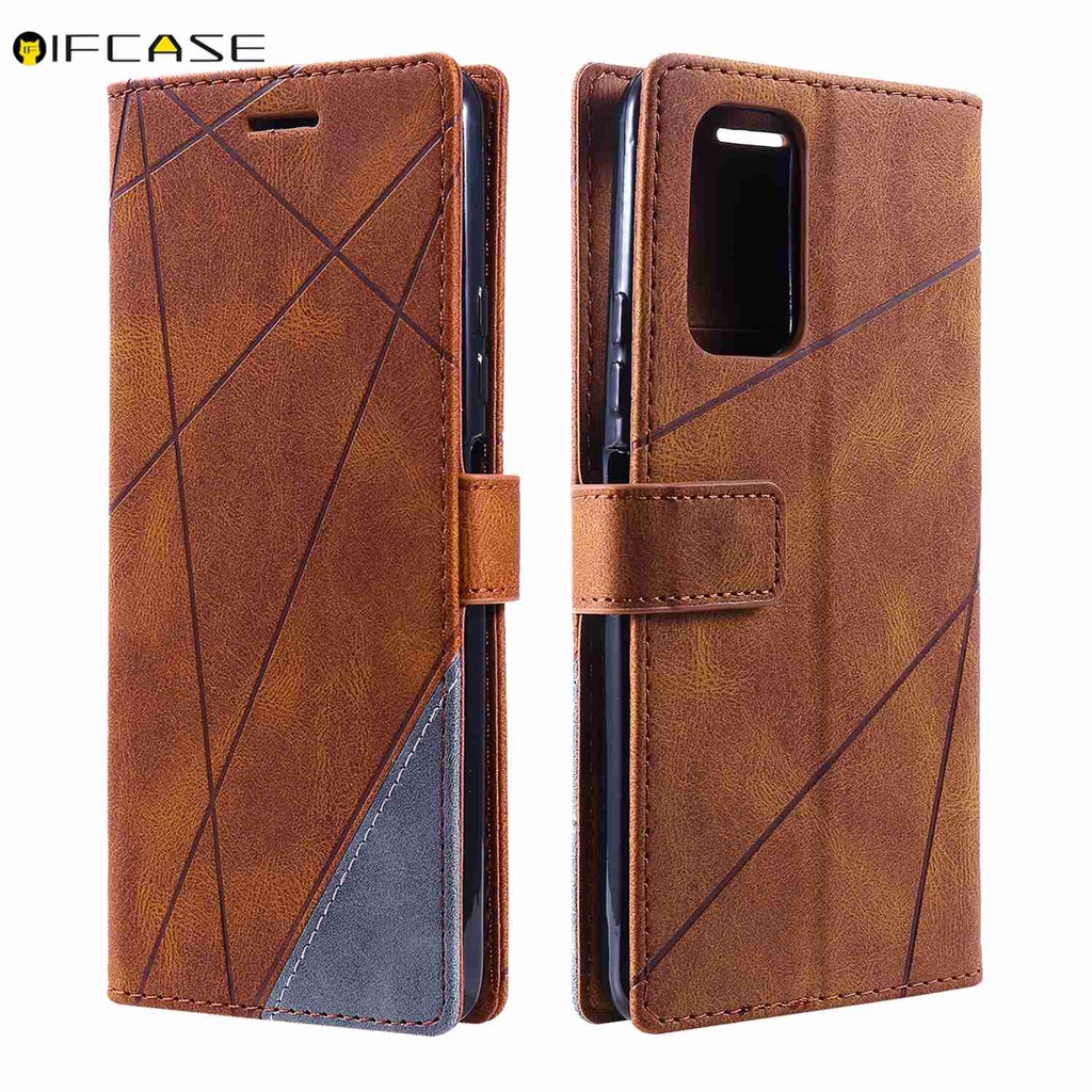 Ốp điện thoại da kiểu ví lật có ngăn đựng thẻ phong cách doanh nhân cho Xiaomi Redmi 10