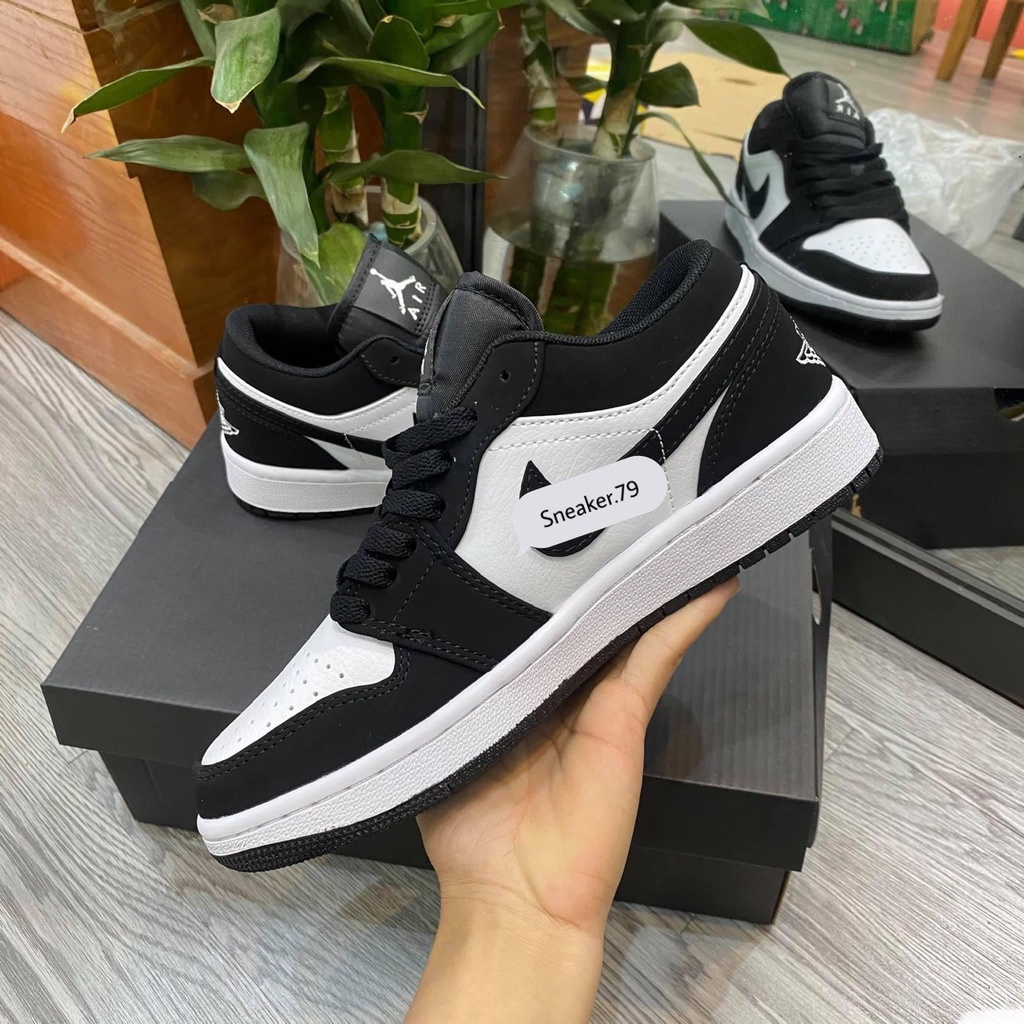 Giày thể thao sneaker đen trắng da lôn đủ size 36-43. đen trắng cổ thấp | BigBuy360 - bigbuy360.vn