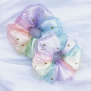 Dây buộc tóc Scrunchies galaxy 2 lớp