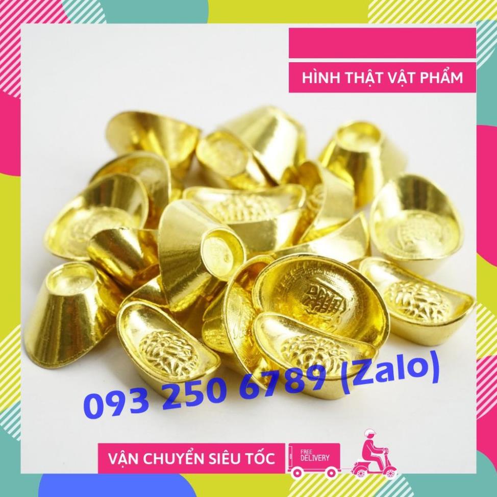 [SẴN HÀNG] Thỏi vàng Thần Tài đồng mạ vàng tài lộc giàu có - Nhiều size đặt bàn thờ Thần Tài