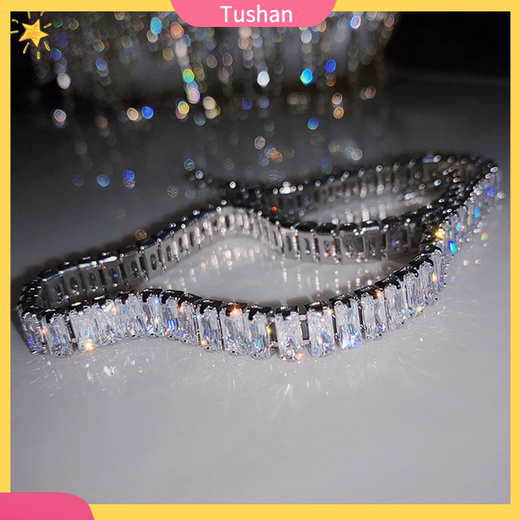 Vòng cổ choker siêu nhẹ đính đá zircon lấp lánh đơn giản