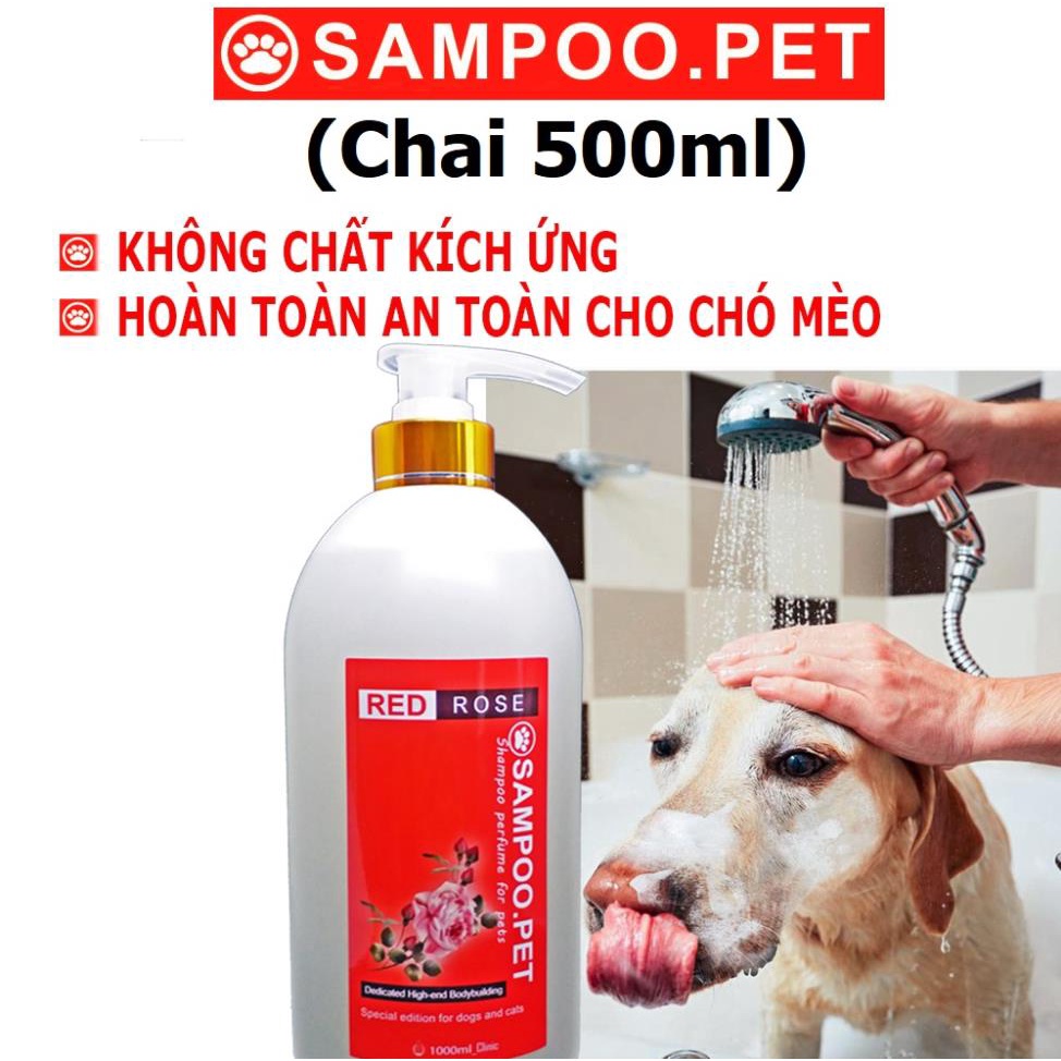 Sữa Tắm Chó mèo Sampoo.pet 500ml thơm quý phái -Sữa tắm nước hoa cho thú cưng Thơm lâu tận 22h doremiu