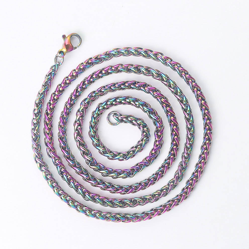 Vòng cổ Xích 3MM Bằng Thép Không Gỉ Màu Vàng Phong Cách Hip Hop Thời Trang Cho Nam Và Nữ C024