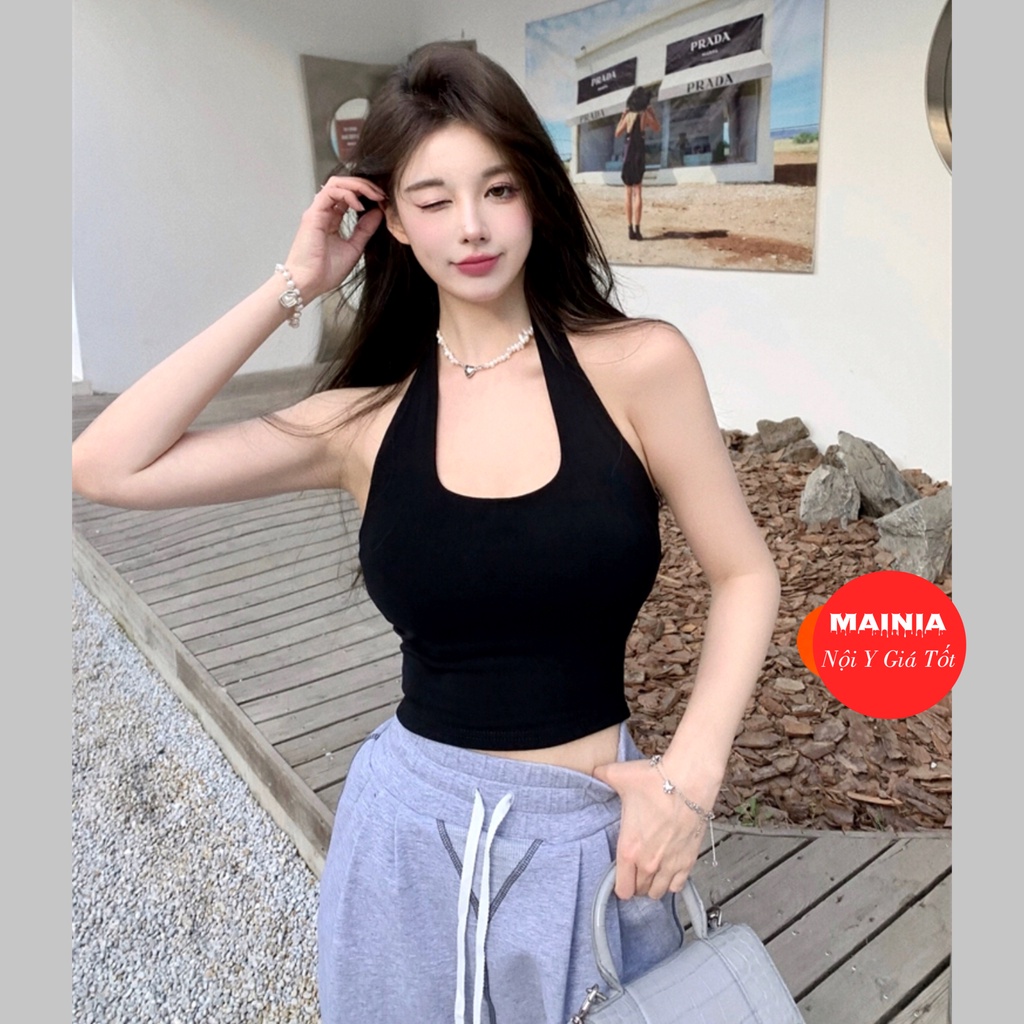 Áo Bra Yếm Cotton Trơn Hở Lưng Sexy Gợi Cảm Mainia Shop