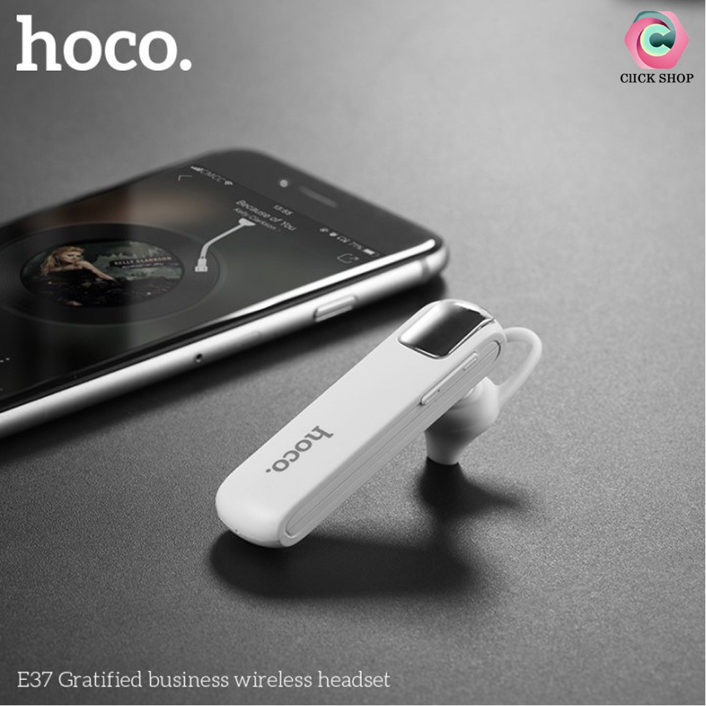 Tai Nghe Bluetooth Hoco E37 Gratified Business V4.1- Tai nghe hoco e37 có nút tăng giảm âm lượng