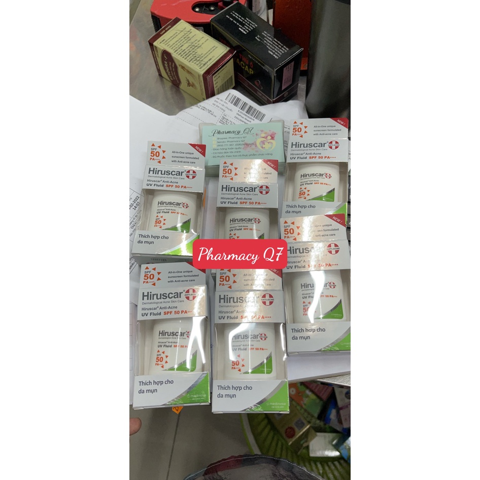 Kem chống nắng dành cho da dầu, da mụn Hiruscar Anti-Acne UV Fluid 25g SPF50 PA++++