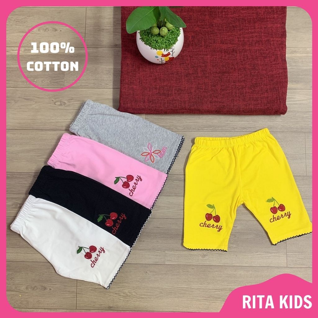 Quần Legging Lửng Bé Gái Cotton SG Loại 1 Co Giãn Mềm Mát 9-20kg