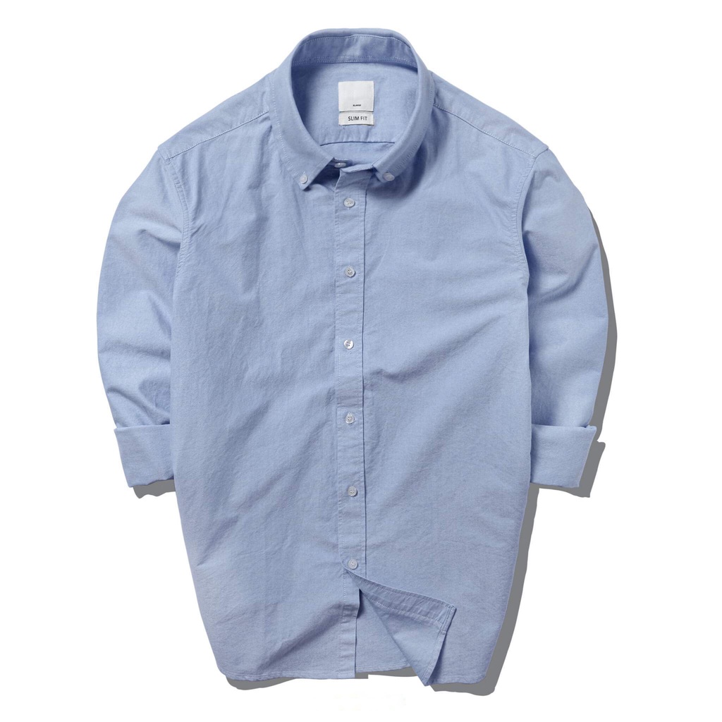 Áo Sơ Mi Nam màu xanh dài tay Oxford dáng slimfit, sơ mi nam vải oxford nhámcao cấp [Thời Trang Nam]
