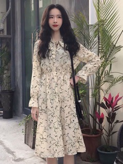 Váy dài tay hoa nhí