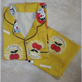 bộ pijama tay cộc quần dài hot hit ( gg nâu)