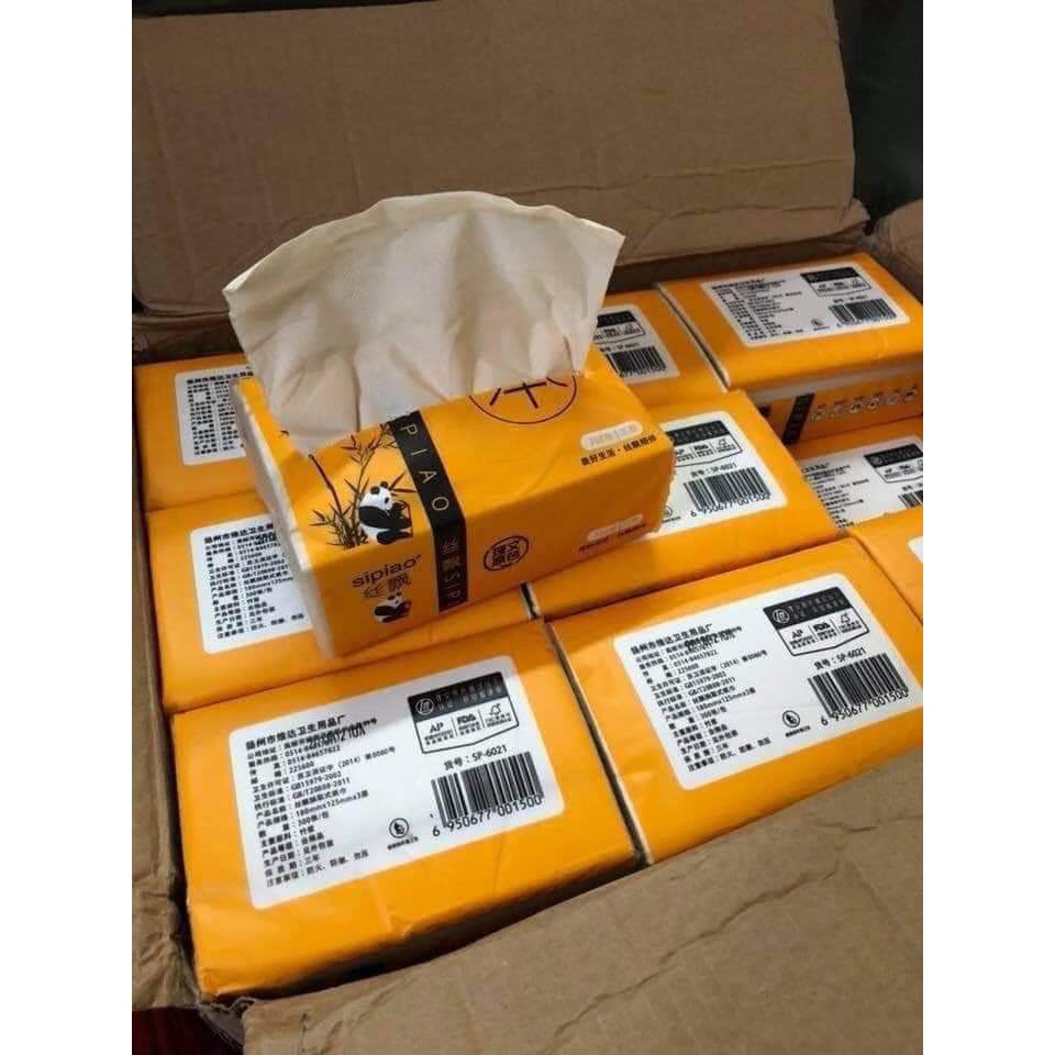 Lẻ một gói giấy ăn gấu trúc Sipao siêu dai hàng chuẩn xịn đủ tờ | BigBuy360 - bigbuy360.vn