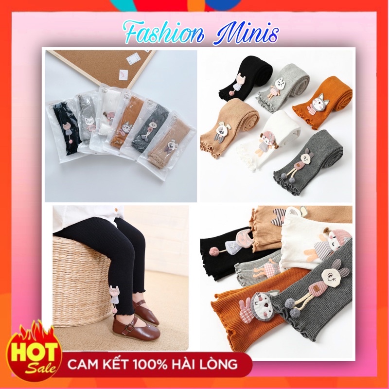 Quần tất Len không bàn mềm mịn ấm áp túi zip QC cho bé gái