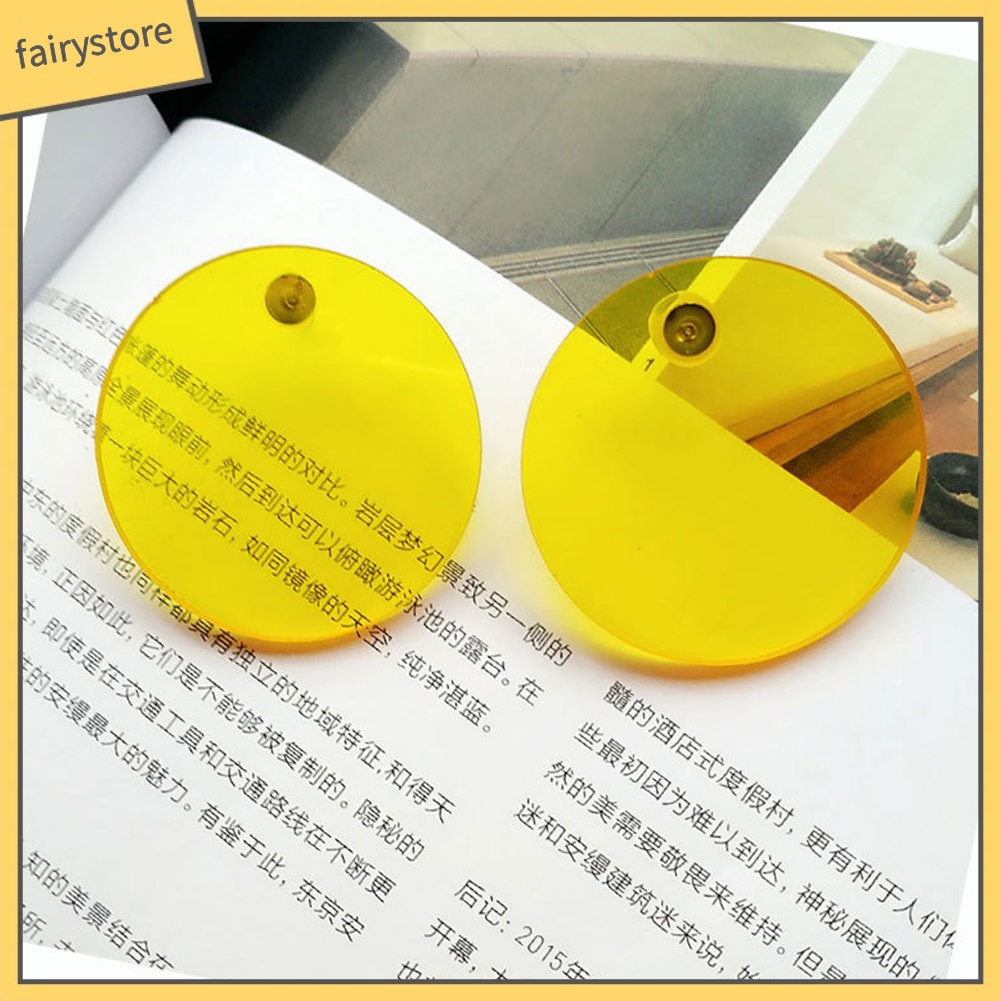 Bông tai tròn thiết kế dạng ống kính nhiều màu thời trang cho nữ