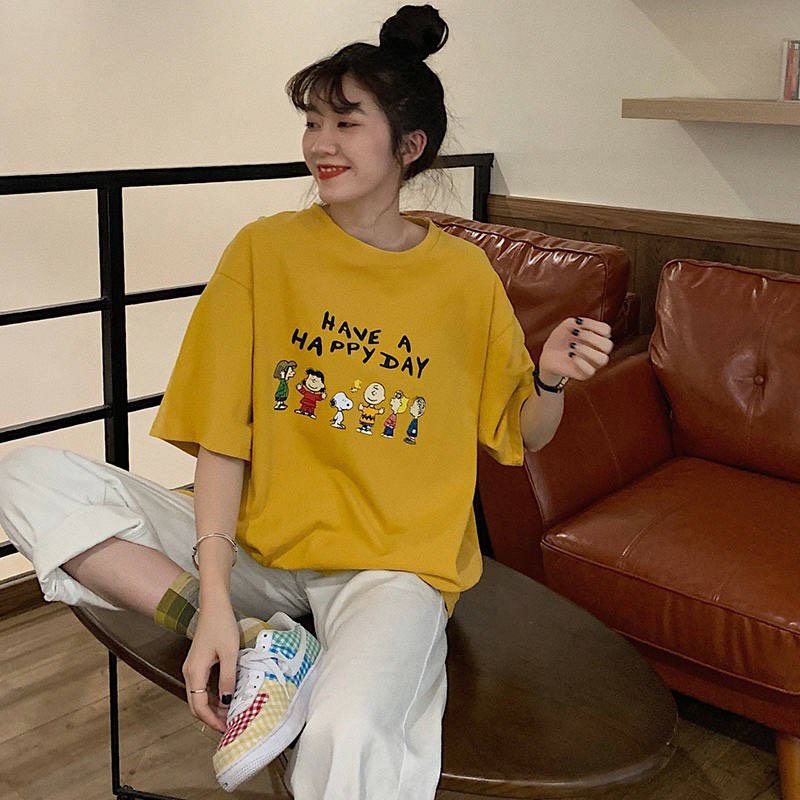 Áo Thun tay lỡ Unisex Have a happy day