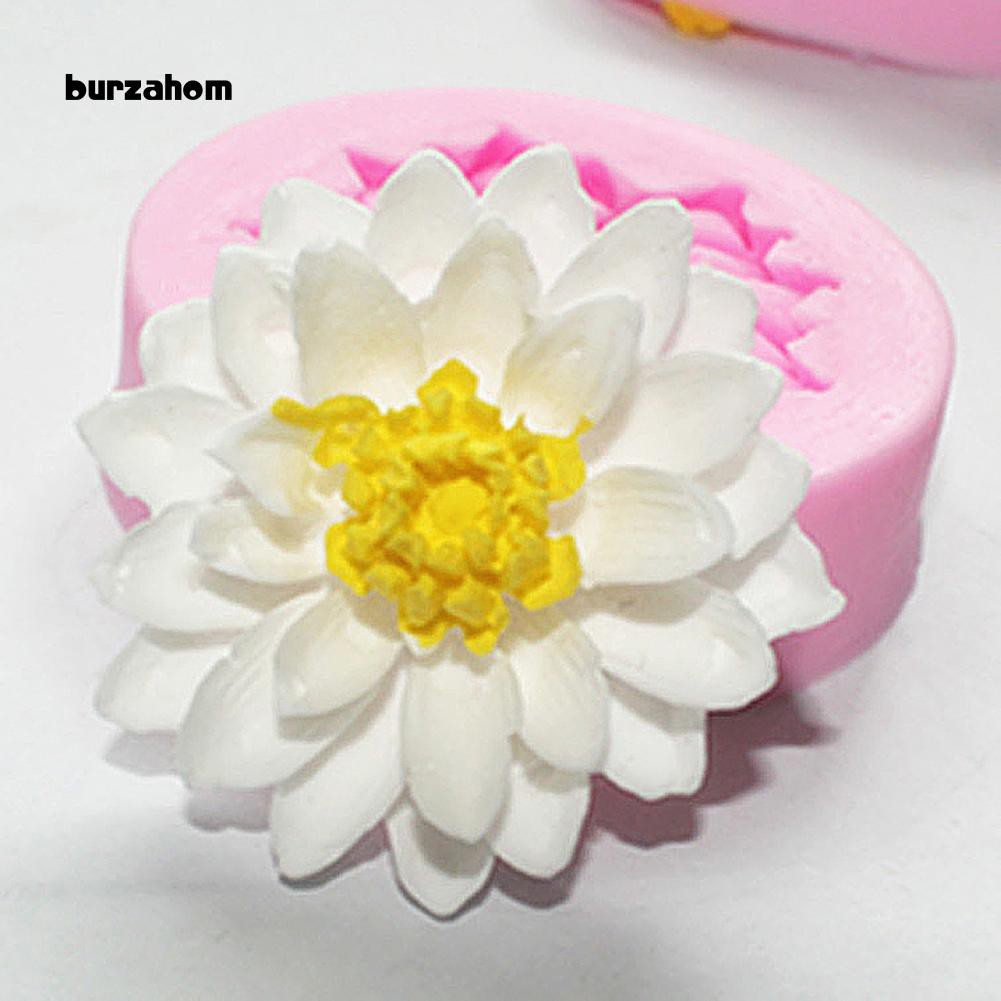 Khuôn silicone màu trơn tạo hình bông hoa xinh xắn cho bánh