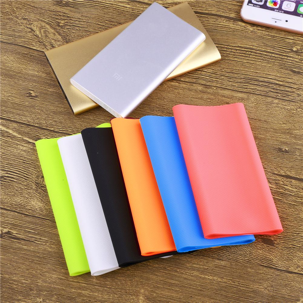 Vỏ silicone bọc bảo vệ sạc dự phòng màu trơn thời trang dành cho Xiaomi 10000mAh 2nd PLM02ZM