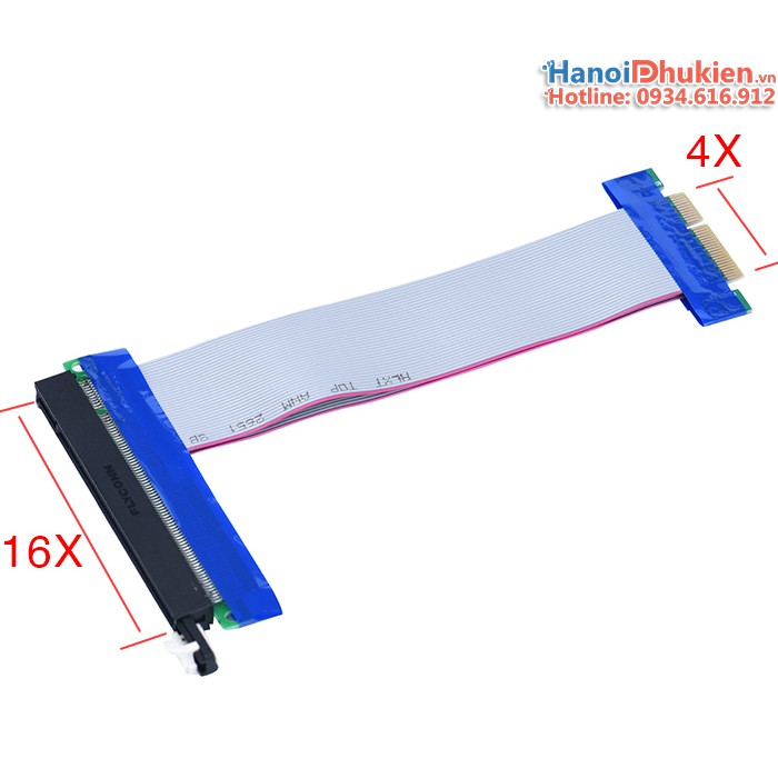 Dây riser pci-e chuyển đổi 4x sang 16x cho server, pc