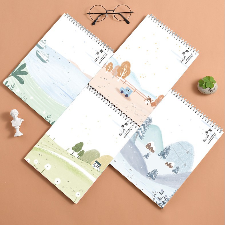 Sổ vẽ Pison khổ A4 vẽ kí họa sketchbook nhiều mẫu dễ thương - 1 cuốn