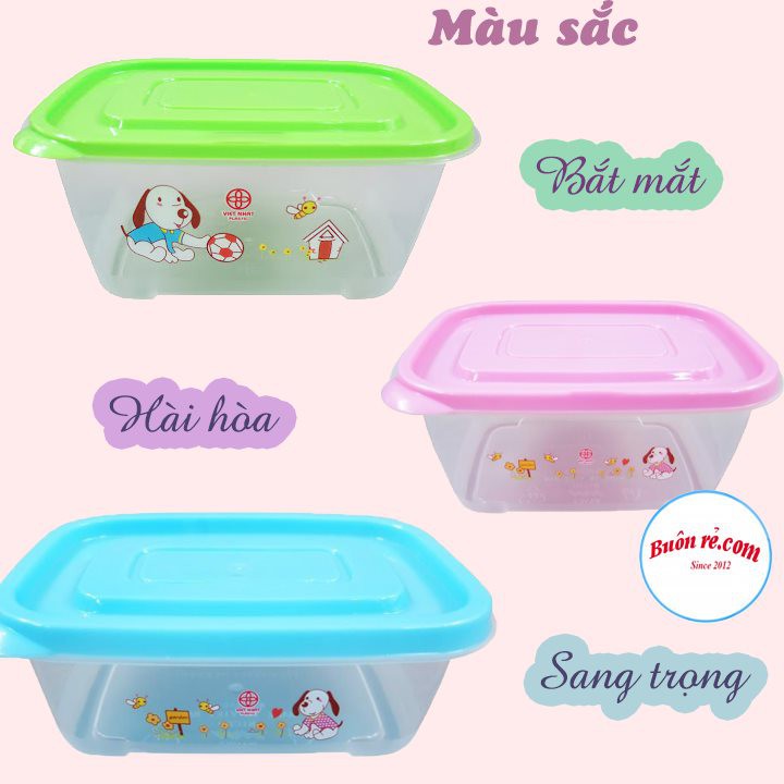 Bộ 3 hộp đựng thực phẩm thức ăn Việt Nhật , Hộp lạnh trữ đồ đông chắc chắn an toàn- Br 01380