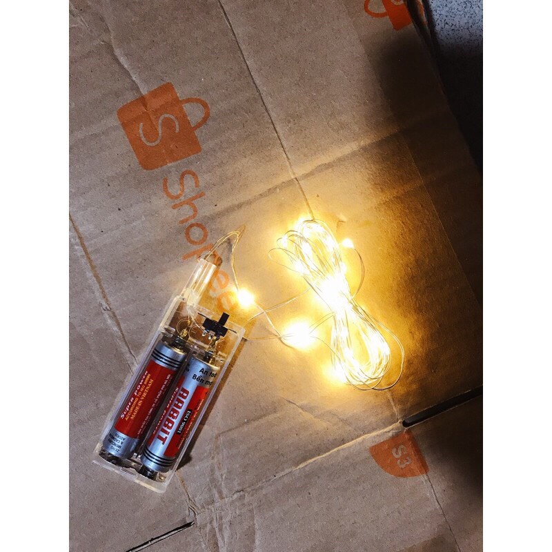 Đèn đom đóm dài 3m chạy Pin trang trí tiệc, trang trí bàn học, phòng ngủ