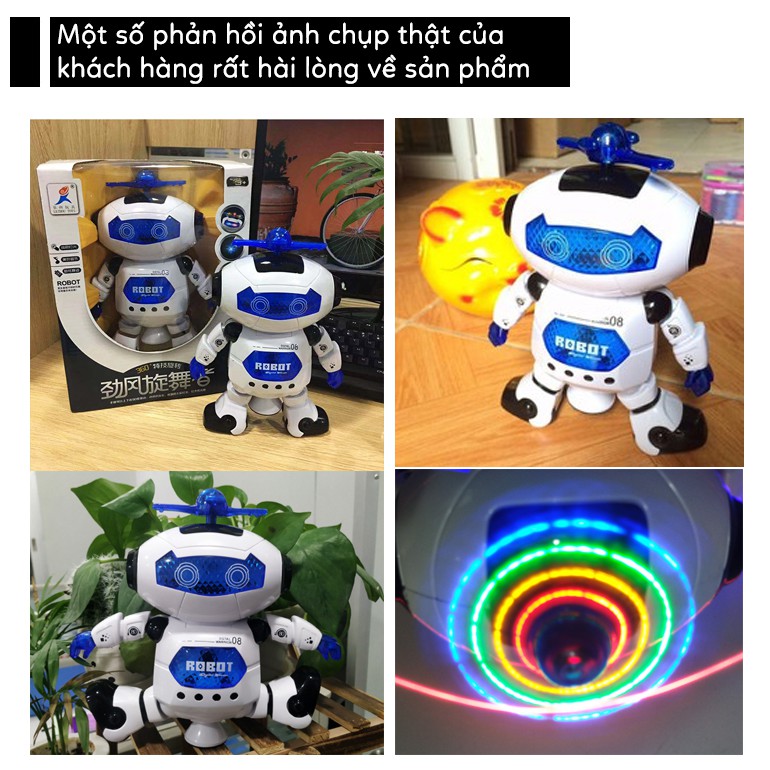 [HOT]   Đồ Chơi, Trang Trí Bàn Làm Việc Robot Xoay 360, Phát Nhạc Và Hát, Chất Liệu Nhữa ABS An Toàn Khi Sử Dụng