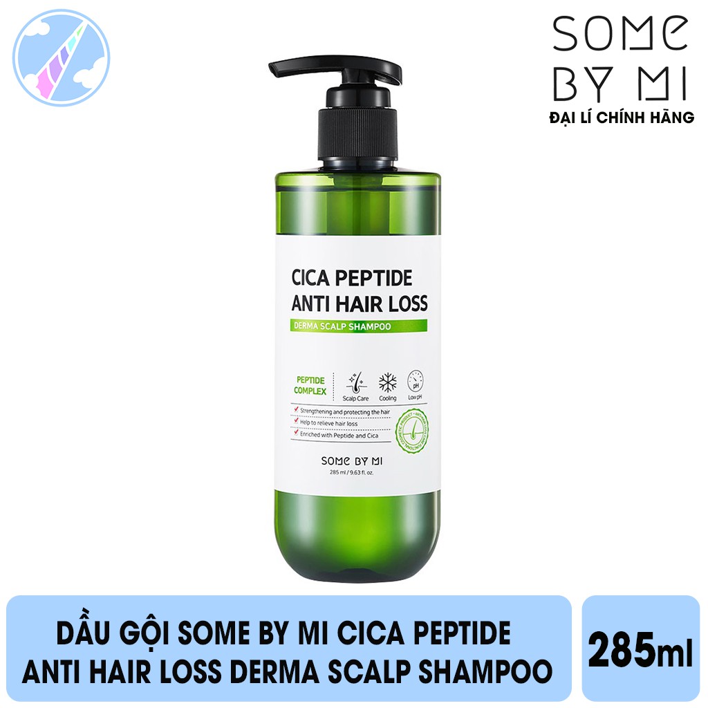 Dầu Gội Giảm Gãy Rụng và Xơ Rối Tóc Some By Mi Cica Peptide Anti Hair Loss Derma Scalp Shampoo 285ml