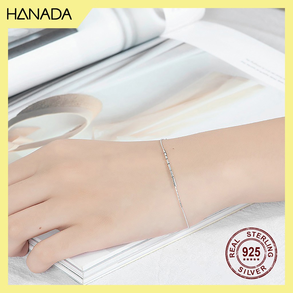 Lắc Tay Bạc Hanada Trụ Đơn Giản