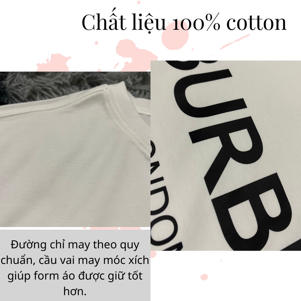 Áo Thun Phông Nam Nữ Áo Đôi cotton Unisex BURBERPY cực HOT