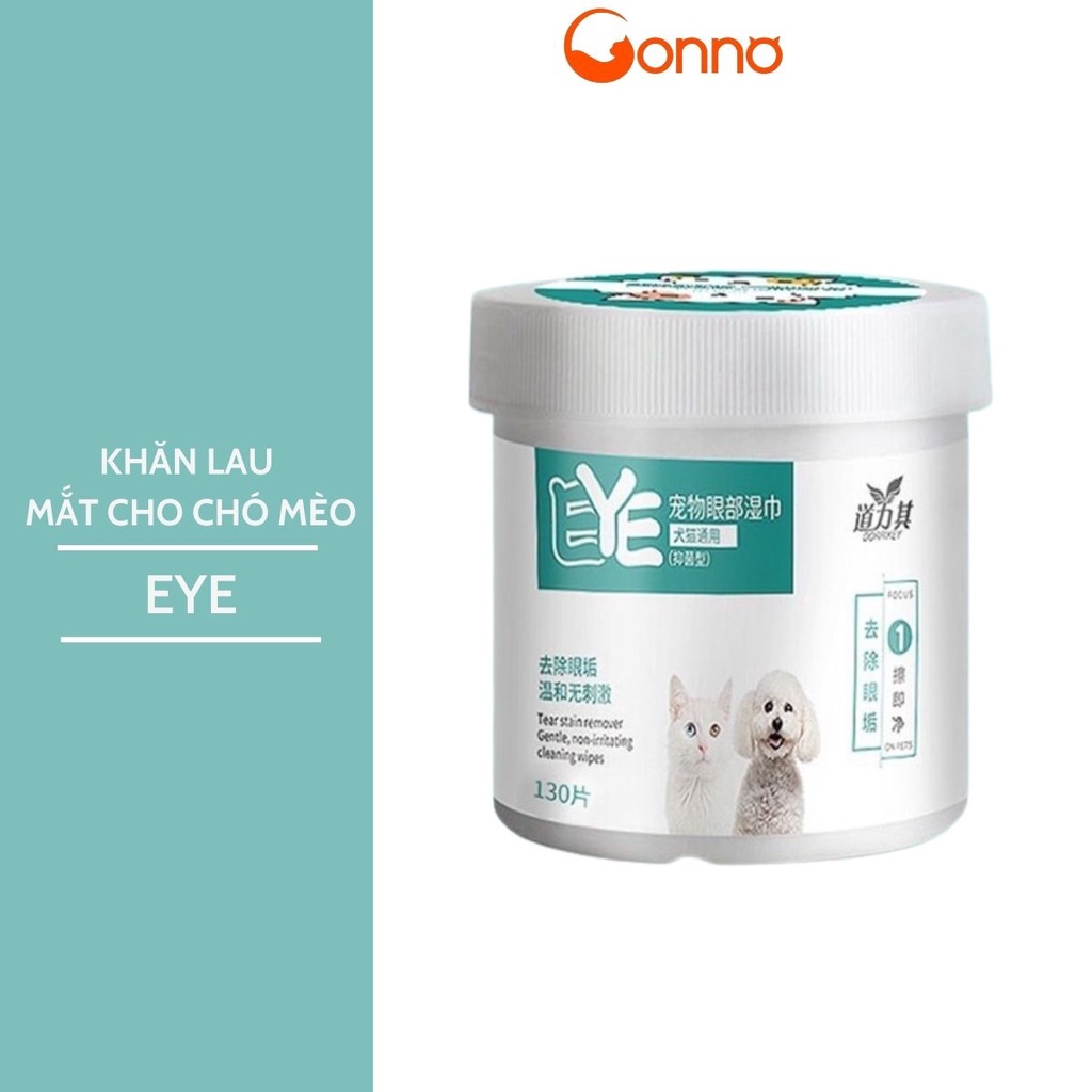 Khăn Ướt Lau Mắt Chó Mèo Chống Ố, Ngừa Gèn, Bông Lau Khóe Mắt Cho Thú Cưng Miếng Vệ Sinh Mắt Mèo, Poodle 150 miếng