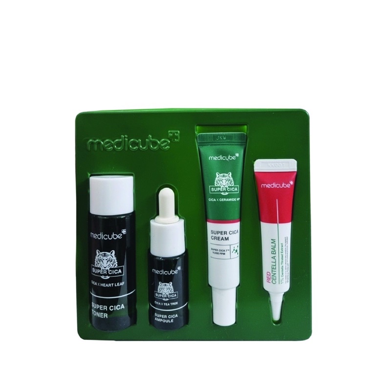 Mini set dưỡng dịu mịn da mụn và nhạy cảm Super Cica AC Calming Trial Kit