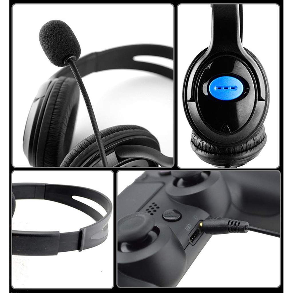 Tai Nghe Chơi Game KEBIDUMEI Có Dây Giắc Cắm 3.5mm Tích Hợp Mic Cho Máy Tính/Máy Chơi Game PS4