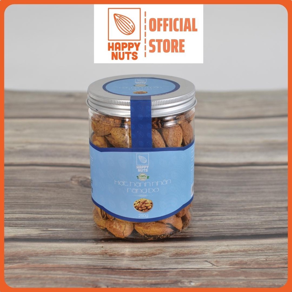 Hạt hạnh nhân rang bơ Mỹ HAPPY NUTS nguyên vỏ
