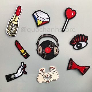 Sticker thêu/ sticker ủi/ patch đỏ