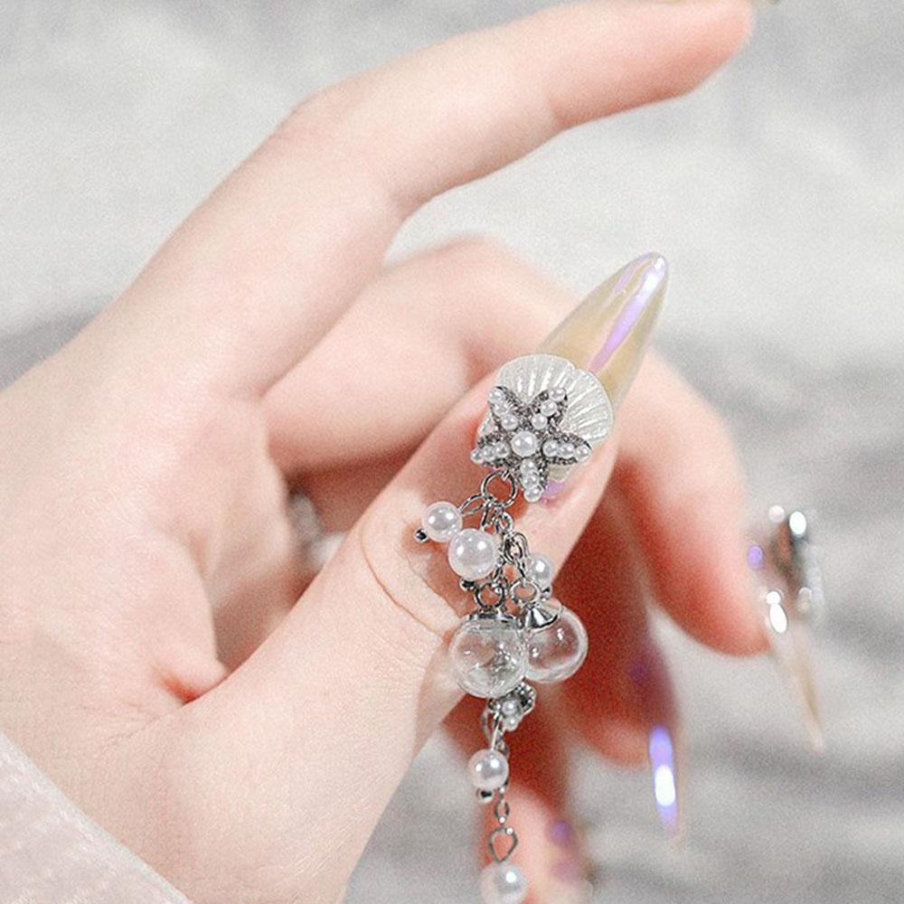 Phụ Kiện Trang Trí Móng Tay Hình Vỏ Sò Mùa Hè Tự Nhiên