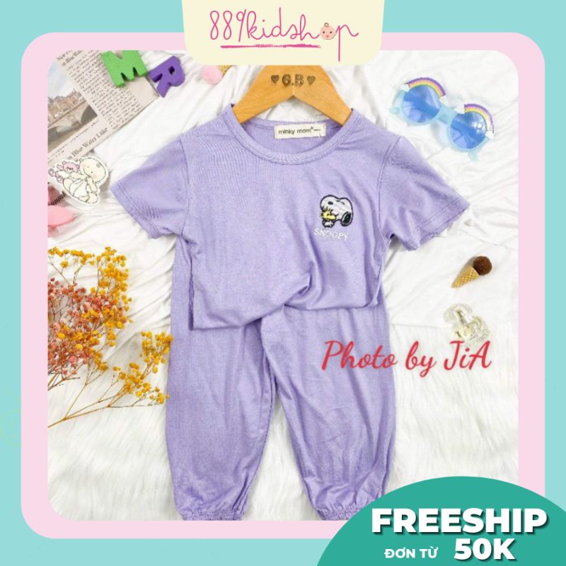 Bộ cộc tay quần dài cho bé, bộ thun lạnh dài tay, bộ quần áo dài tay Minky mom kiểu dáng Alibaba