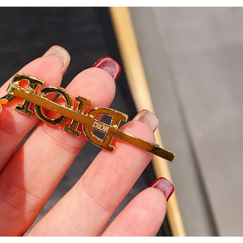 Kẹp tóc mạ bạc 925 hình chữ đính đá lấp lánh thời trang