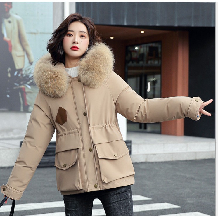 áo khoác phao nữ lót lông hàng đep siêu xinh 2021