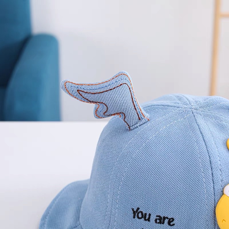 Mũ cho bé trai bé gái vành tròn thêu khủng long dễ thương , phù hợp 5 tháng - 4 tuổi