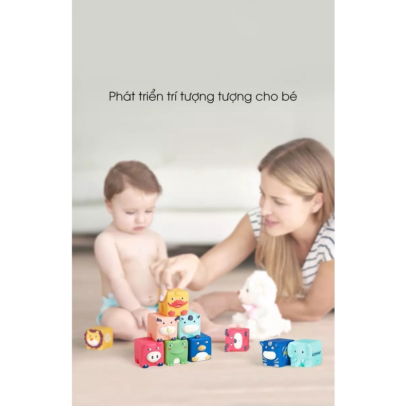 Đồ chơi xếp hình thú cưng Babycare BC7256B hình khối phát triển vận động cho bé