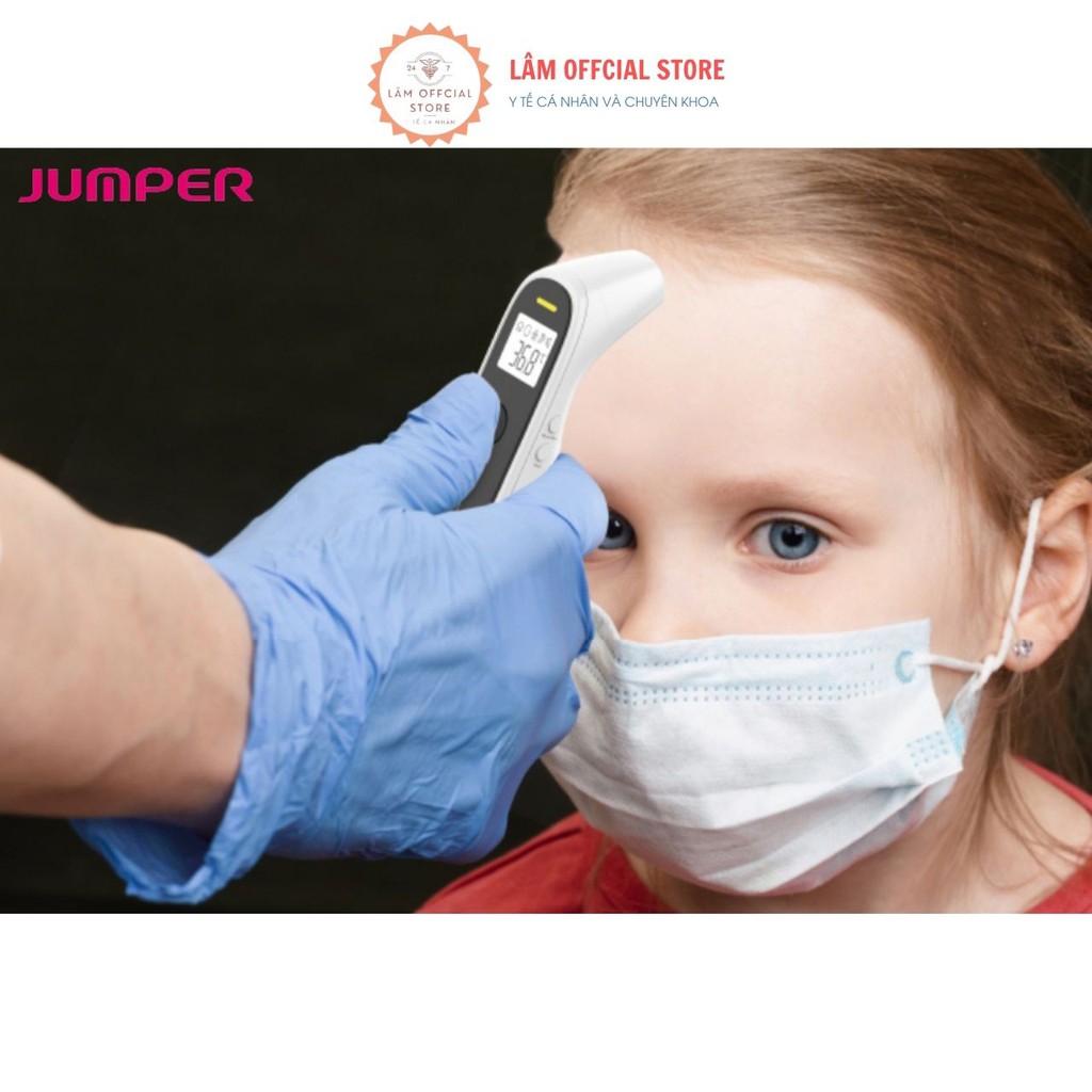 Nhiệt kế điện tử, nhiệt kế hồng ngoại đo trán và tai JUMPER JPD-FR302 không tiếp xúc bảo hàng 2 năm chính hãng