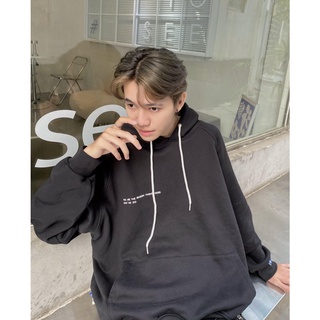 Áo hoodie TWENTI nỉ basic màu đen